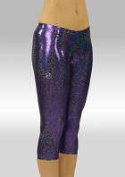 Legging 3/4 long in glittering Violet Wetlook W754475