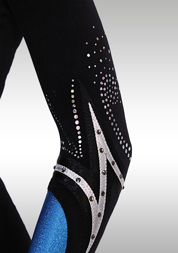 Voimistelupuku V687 black / turchese