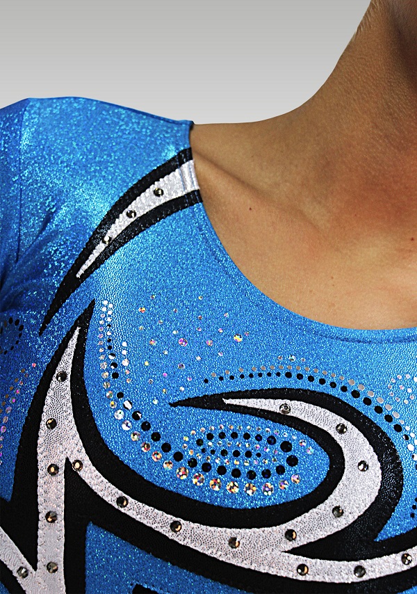 Voimistelupuku V687 black / turchese