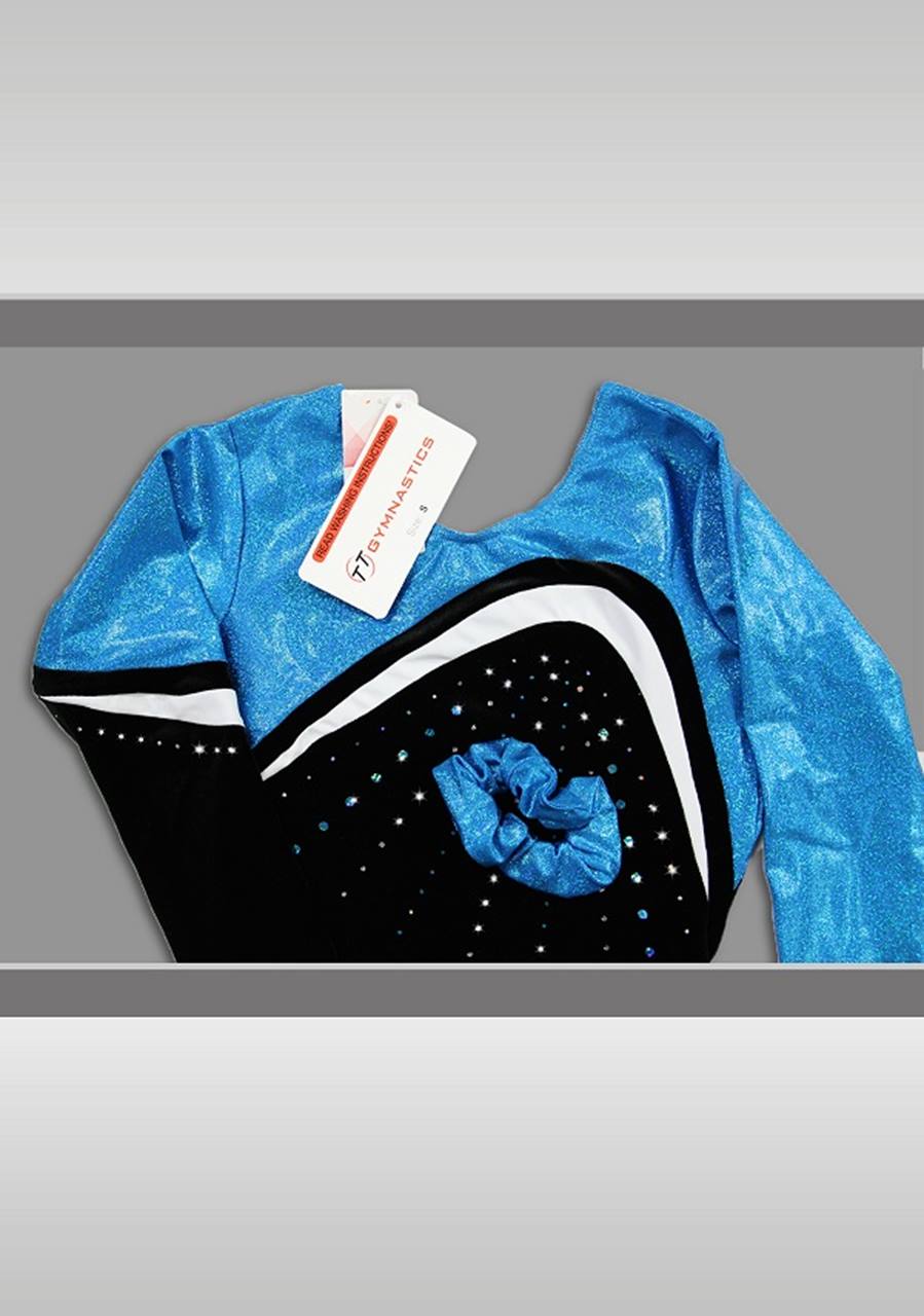 Leotard K783 musta / turkoosi