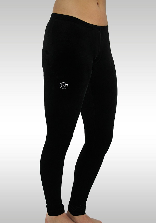 Legging lang zwart velours