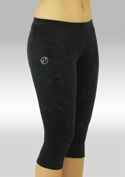 Legging 3/4 zwart velours