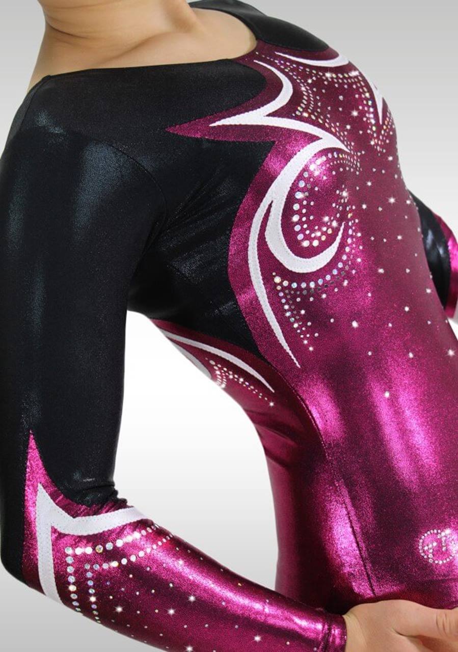 leotard V771 aubergine /black